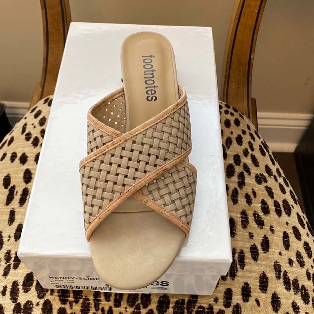 Henry Slide Taupe cork slide
